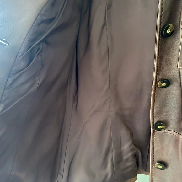 Tory Burch brown leather Sgt Pepper jacket size 6 - Picture 4 of 12